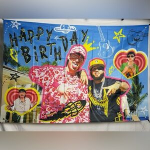 Peso Pluma Happy Birthday Backdrop Banner 5x3Ft. (FREE SHIPPING)